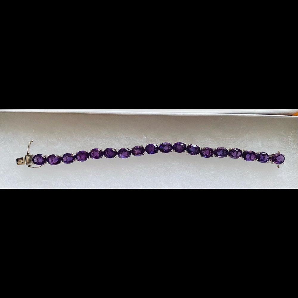 4 carat Amethyst Tennis Bracelet